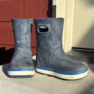 Kids Crocs Waterproof Rain Boots - Navy Blue